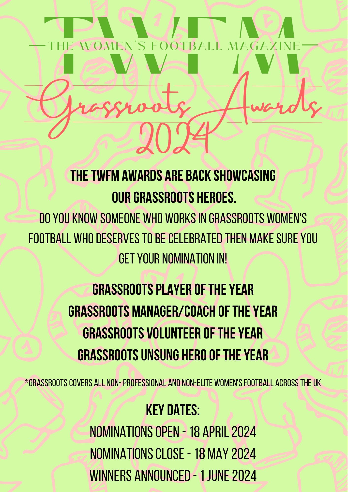 TWFM Grassroots Awards 2024 information